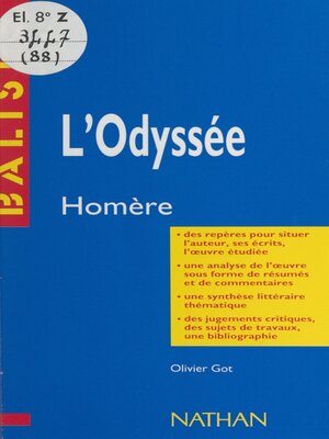 cover image of L'Odyssée